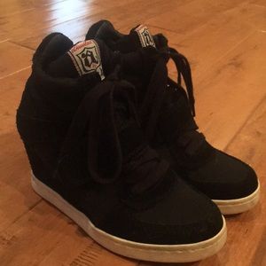 Authentic Black ASH wedge sneakers